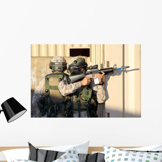 Infantry Scout Aims His Wall Decal