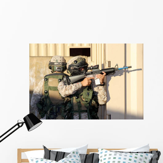 Infantry Scout Aims His Wall Decal