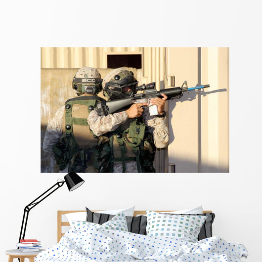 Infantry Scout Aims His Wall Decal