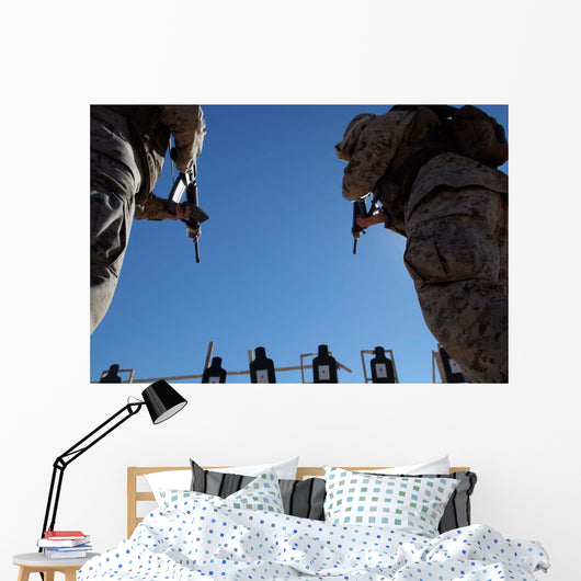 Marines Change Magazines Midst Wall Decal