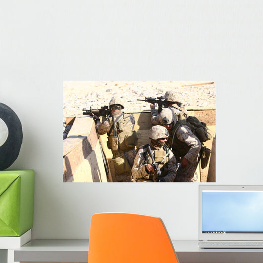 Team Recon Marines Assaults Wall Decal