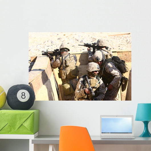 Team Recon Marines Assaults Wall Decal
