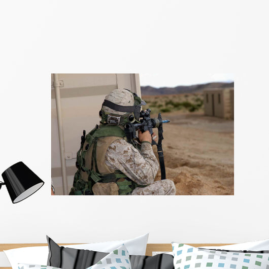 Infantry Scout Sights-in around Wall Decal