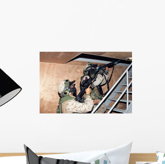 Infantry Scouts Go up Wall Decal