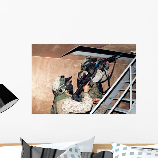 Infantry Scouts Go up Wall Decal