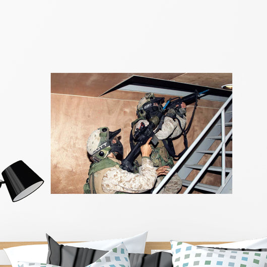 Infantry Scouts Go up Wall Decal