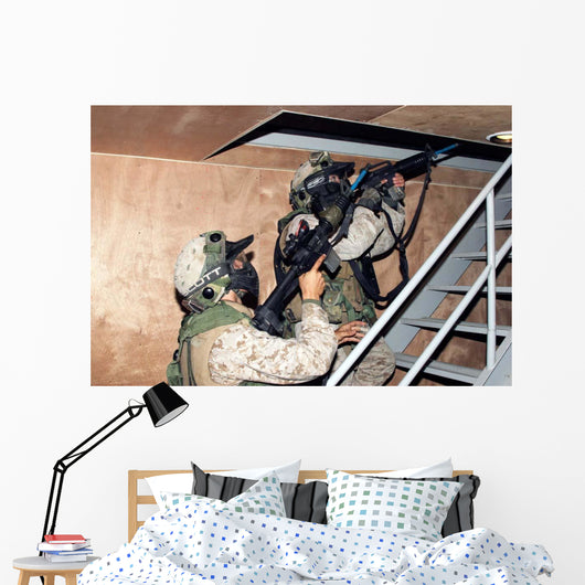 Infantry Scouts Go up Wall Decal