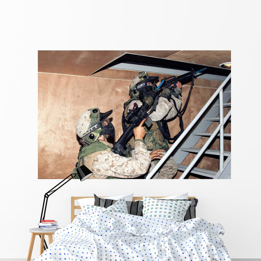 Infantry Scouts Go up Wall Decal