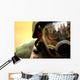 Airman Dons Gas Mask Wall Decal