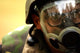 Airman Dons Gas Mask Wall Decal