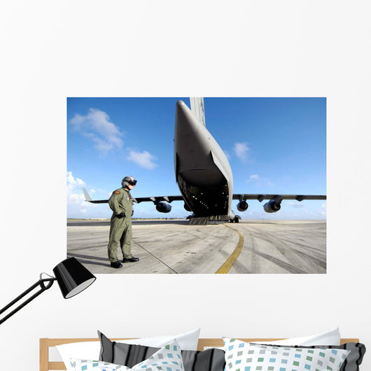 Soldier Waits for His Wall Decal