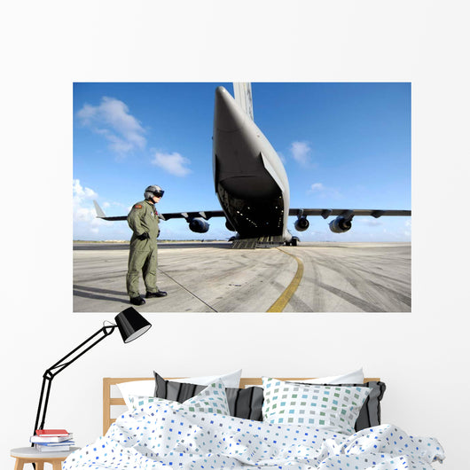 Soldier Waits for His Wall Decal