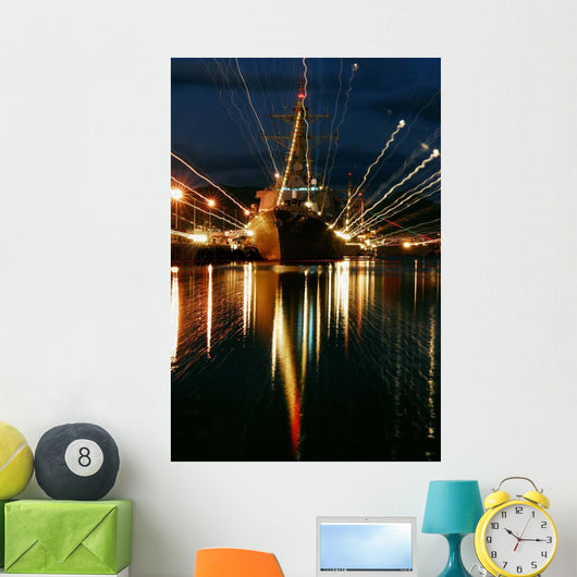 Holiday Lights Shine from Wall Decal