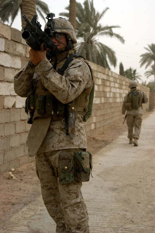 Machine Gunner Uses His Wall Decal