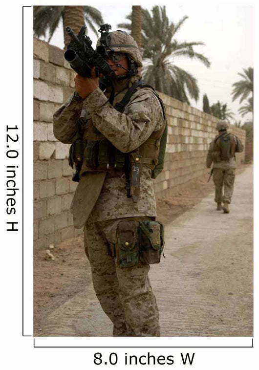 Machine Gunner Uses His Wall Decal