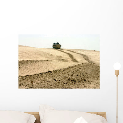 Amphibious Assault Vehicle Rolls Wall Decal shown on a wall