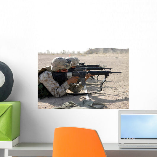 Marine Fires Their M16a2 Wall Decal