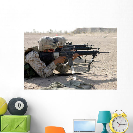 Marine Fires Their M16a2 Wall Decal