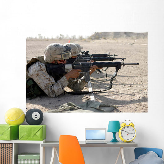 Marine Fires Their M16a2 Wall Decal