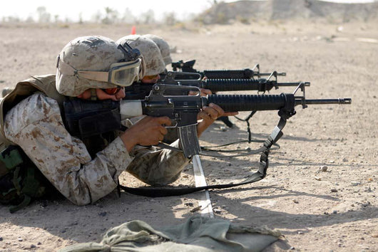 Marine Fires Their M16a2 Wall Decal