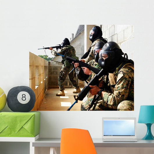 Fire Team Returns Fire Wall Decal Design 2