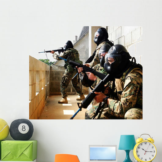 Fire Team Returns Fire Wall Decal Design 2
