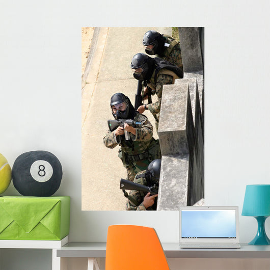 Fire Team Returns Fire Wall Decal Design 1