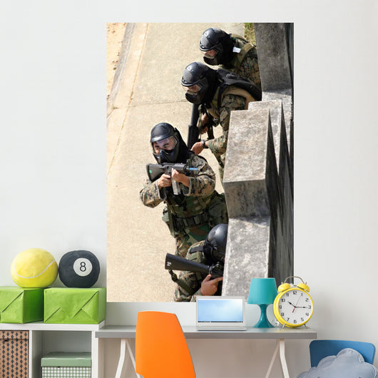 Fire Team Returns Fire Wall Decal Design 1