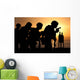 Marines Fire 9mm Handguns Wall Decal