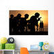 Marines Fire 9mm Handguns Wall Decal
