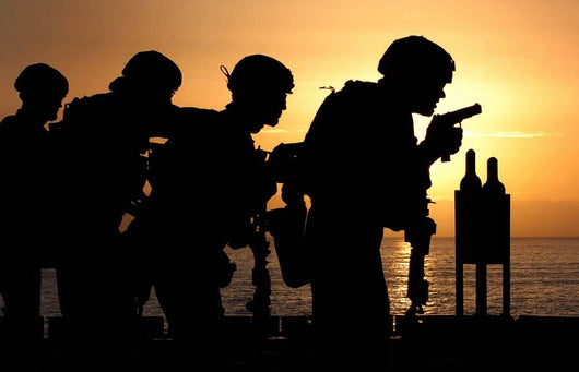 Marines Fire 9mm Handguns Wall Decal