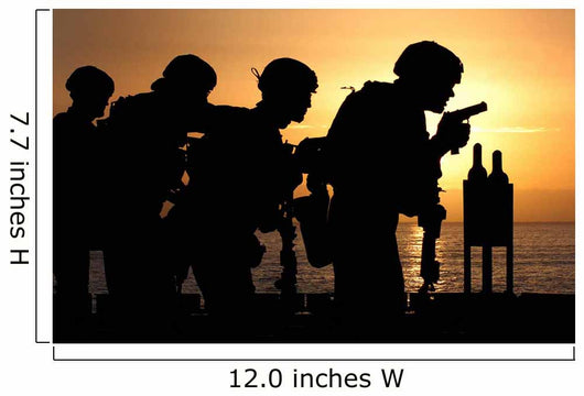 Marines Fire 9mm Handguns Wall Decal