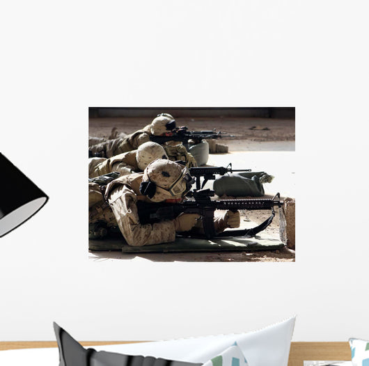 Marines Fire Their M-16a4 Wall Decal