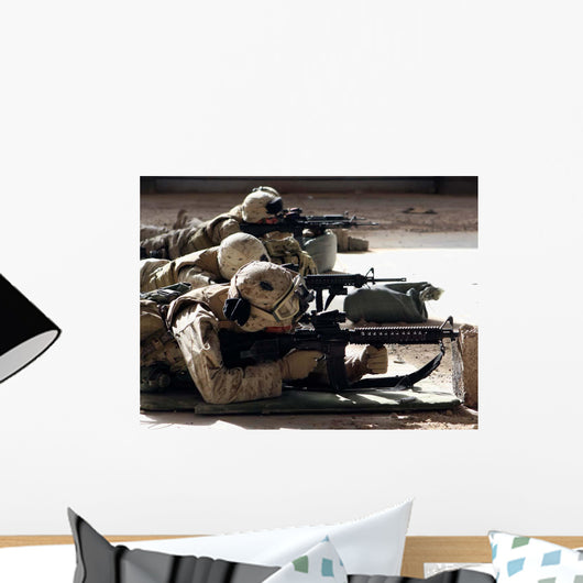 Marines Fire Their M-16a4 Wall Decal