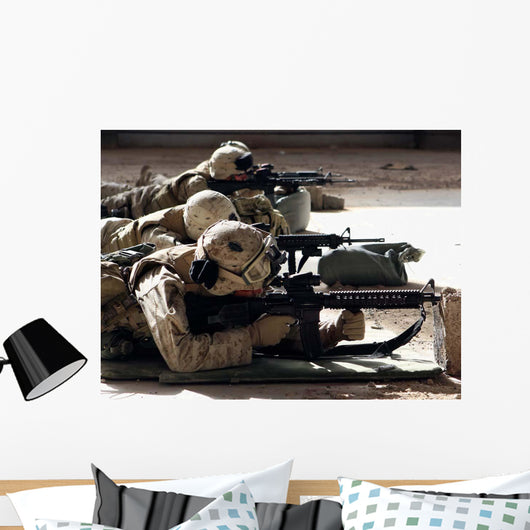 Marines Fire Their M-16a4 Wall Decal