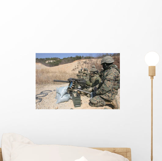 Soldier Fires Mk19 40mm Wall Decal