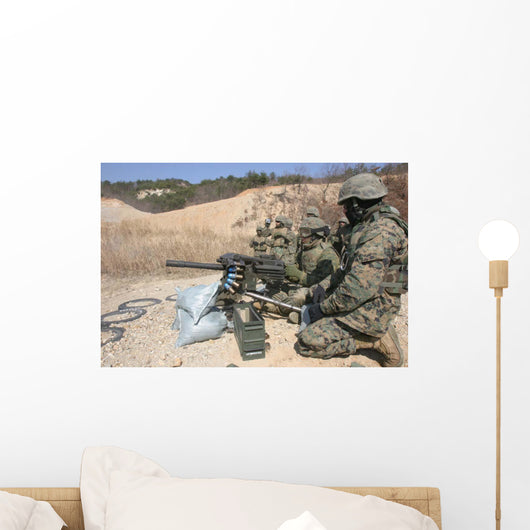 Soldier Fires Mk19 40mm Wall Decal