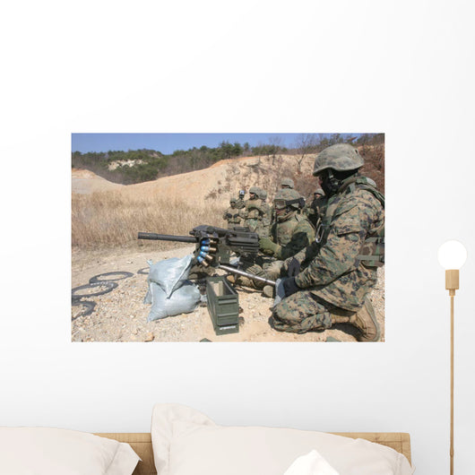 Soldier Fires Mk19 40mm Wall Decal