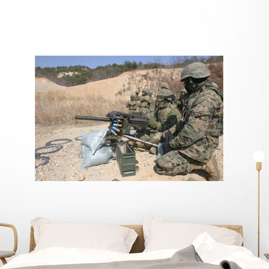 Soldier Fires Mk19 40mm Wall Decal