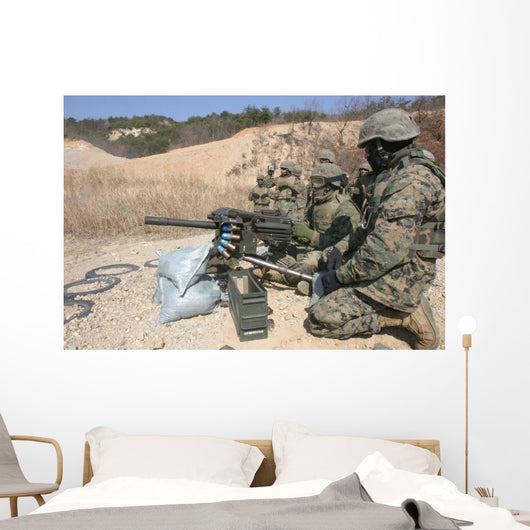 Soldier Fires Mk19 40mm Wall Decal