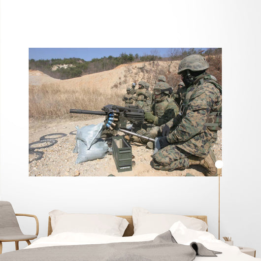 Soldier Fires Mk19 40mm Wall Decal