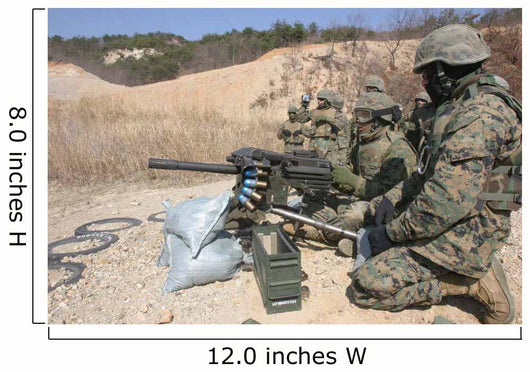Soldier Fires Mk19 40mm Wall Decal