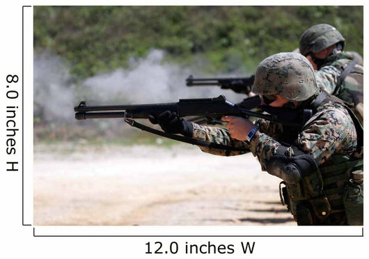 Marines Firing Shotguns Wall Decal