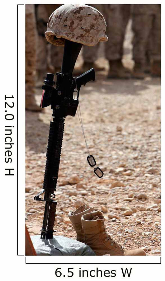 Boots Helmet Rifle and Wall Decal
