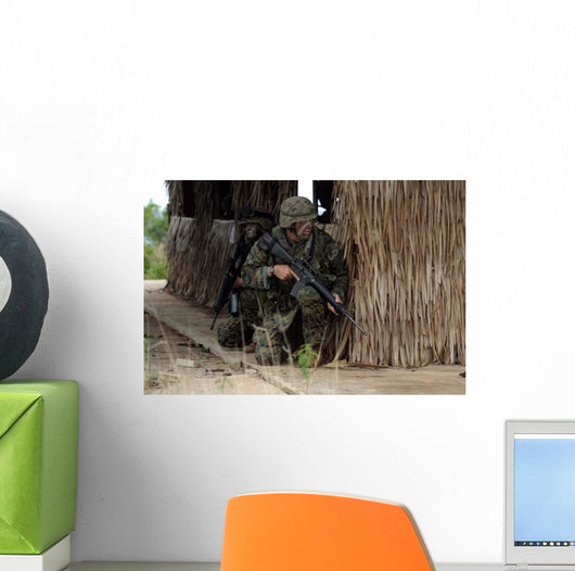 Us Marines Prepare to Wall Decal