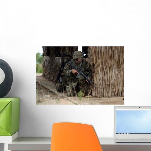 Us Marines Prepare to Wall Decal