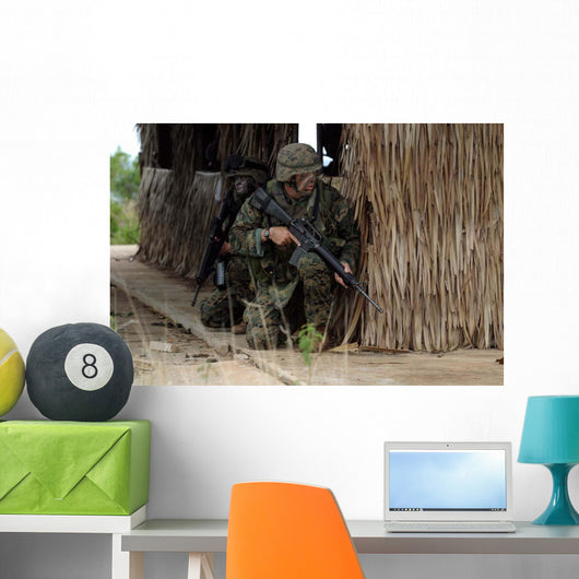 Us Marines Prepare to Wall Decal