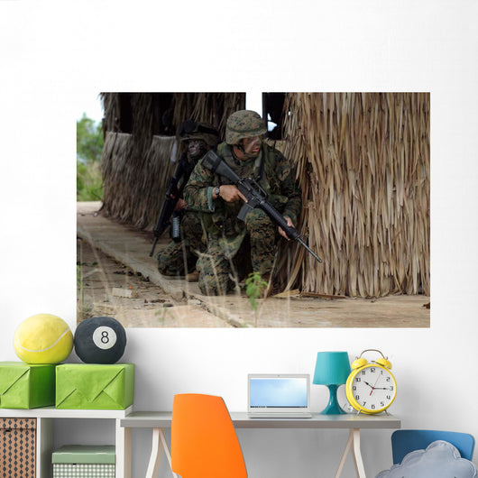 Us Marines Prepare to Wall Decal