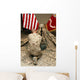 Marine Kneels before Rifle Wall Decal