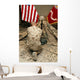 Marine Kneels before Rifle Wall Decal